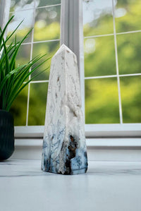 White Druzy Agate Tower 1