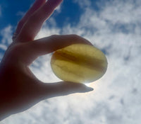 Yellow Calcite Palmstone